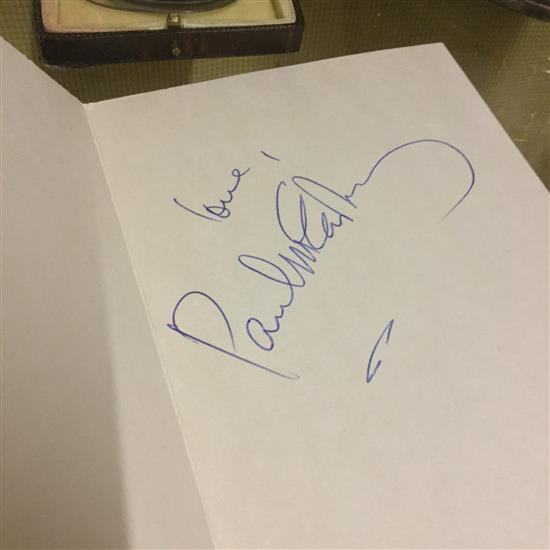 Paul McCartney, a signed greetings card (signed in a card shop where the vendor once worked)